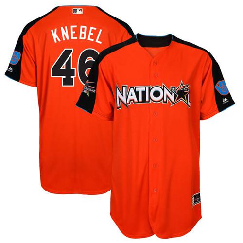 Brewers #46 Corey Knebel Orange All-Star National League Stitched MLB Jersey